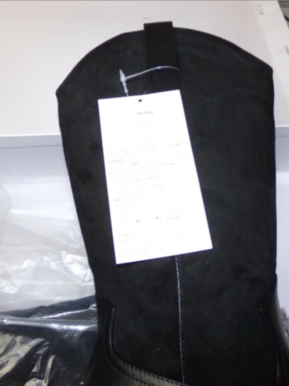 New The Drop 8.5 Black "Cowboy" Fabric tops 8.5·New with tags - Picture 6 of 7